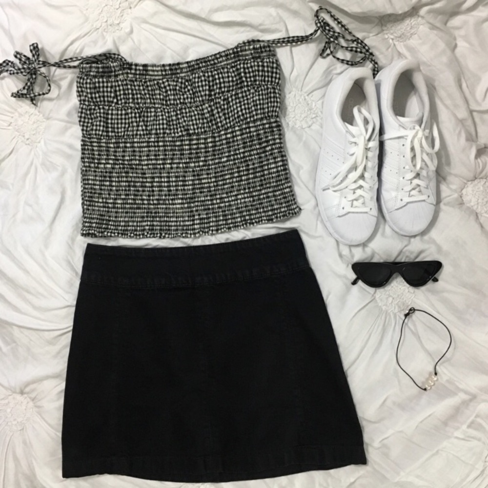 zara gingham strappy tank top